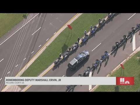 Procession concludes for Cobb County Deputy Marshall Ervin Jr.
