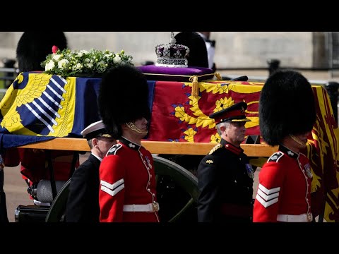 Queen Elizabeth's coffin departs Buckingham Palace