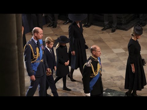 Royals arrive for the funeral of Queen Elizabeth II