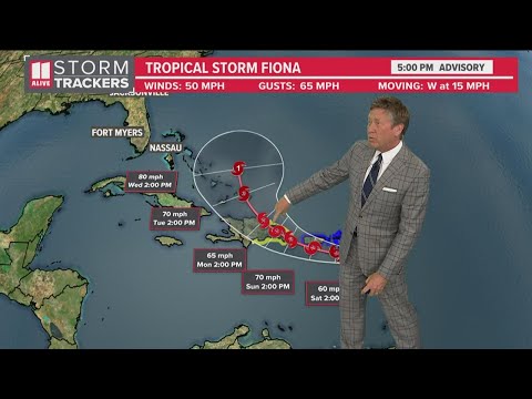 Tracking Fiona | Tropical storm moving through Caribbean