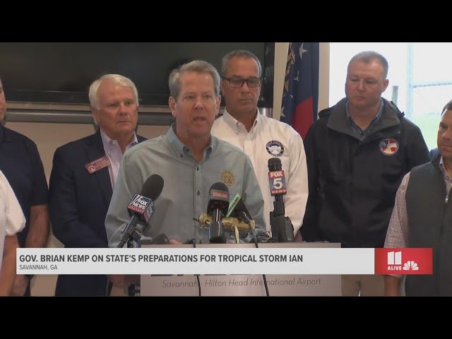 Tropical Storm Ian | Gov. Brian Kemp gives update from Georgia Coast