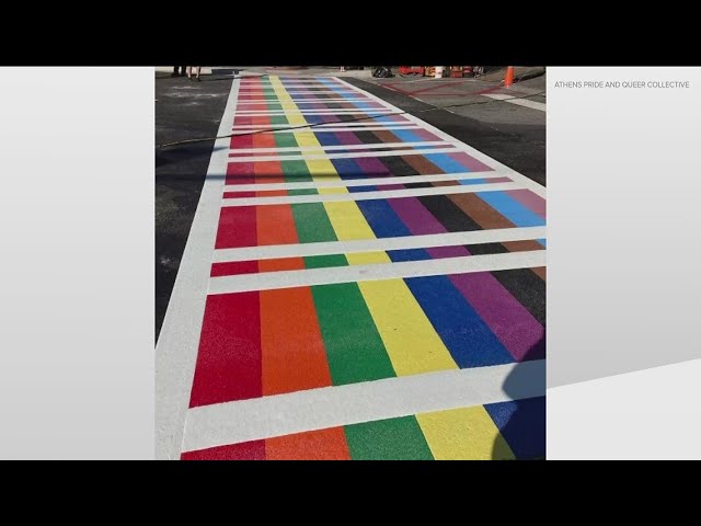 Athens installs Rainbow Crosswalk near UGA arches