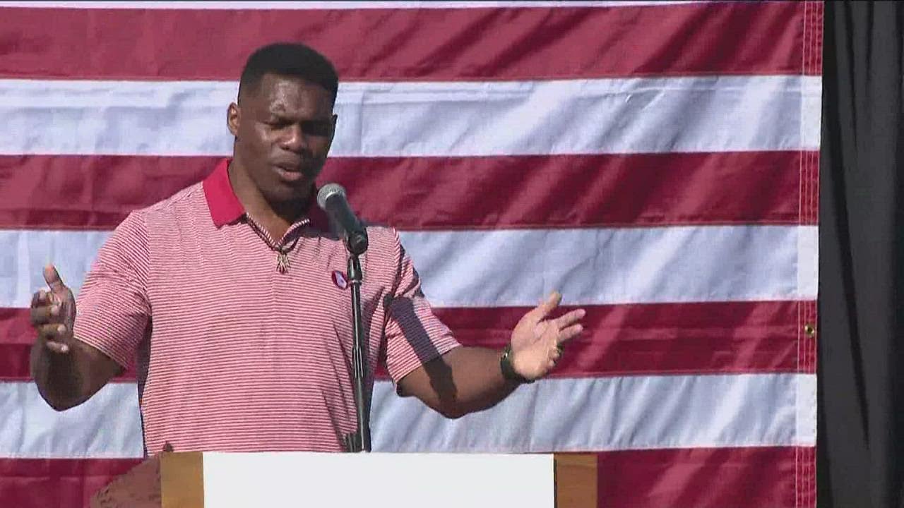 Herschel Walker talks abortion, avoids personal claims during campaign event in Forsyth County