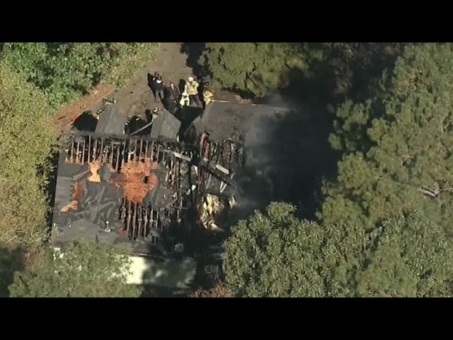 House fire in South Fulton | Raw chopper video