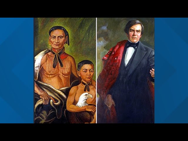 Portraits of Native American leaders at State Capitol tell the story of Indigenous history