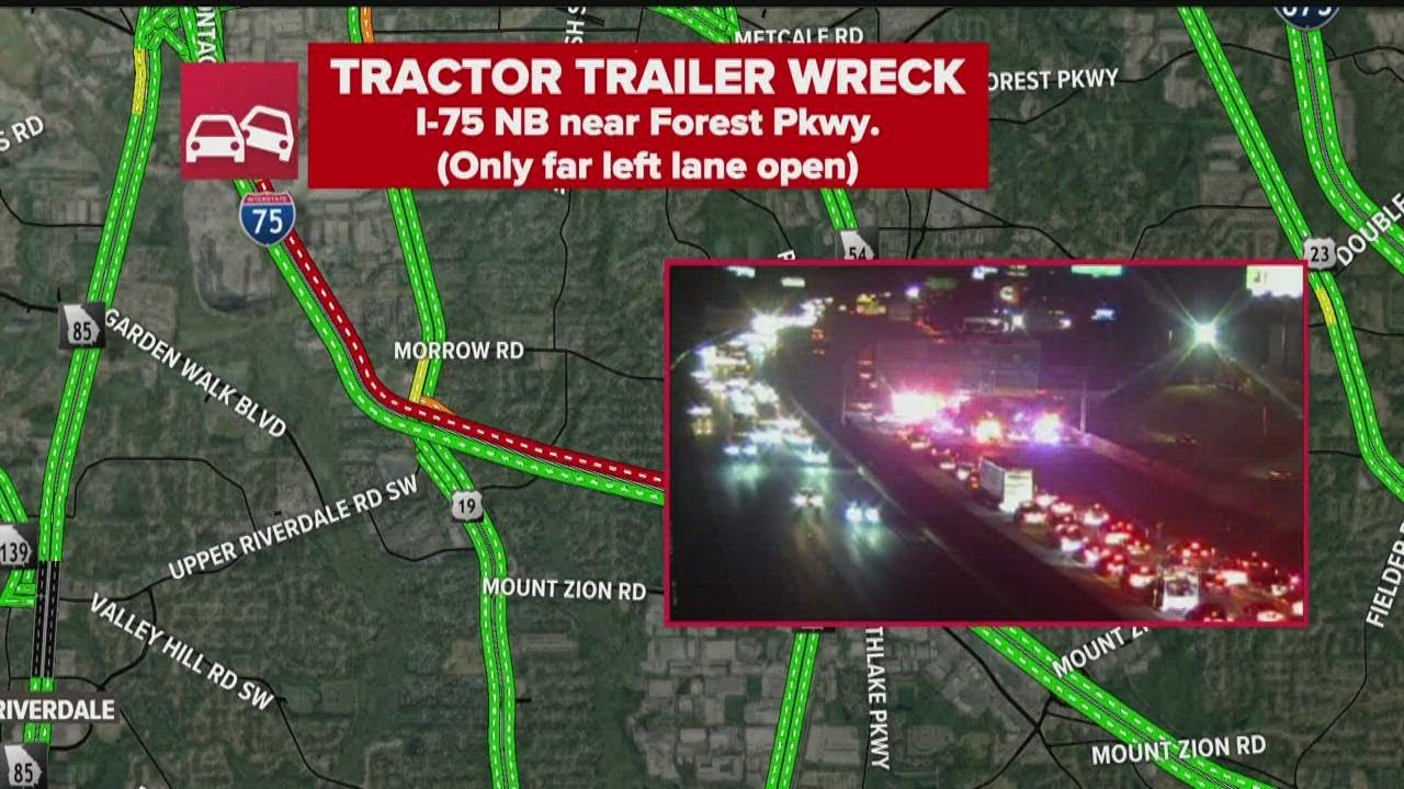 Deadly crash closes lanes on I-75 North in Clayton County