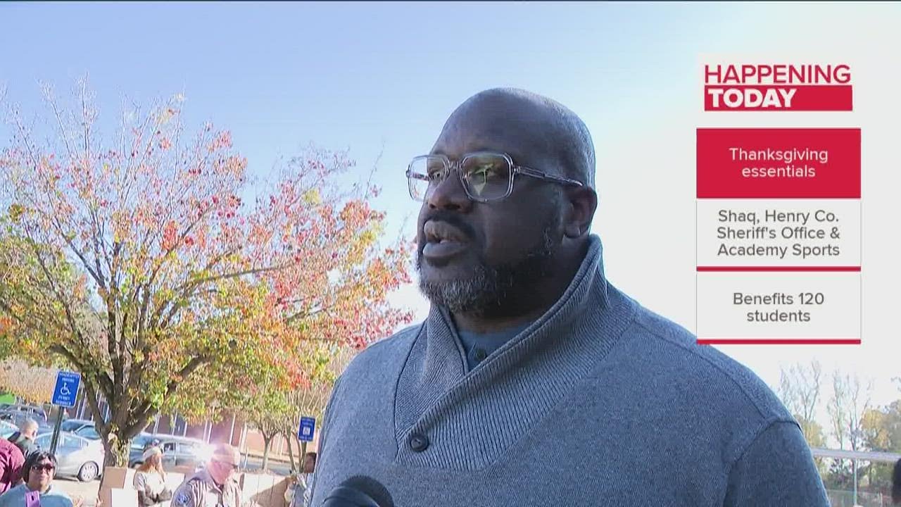 Shaq partners with Henry County sheriff, Academy Sports for Thanksgiving giveaway