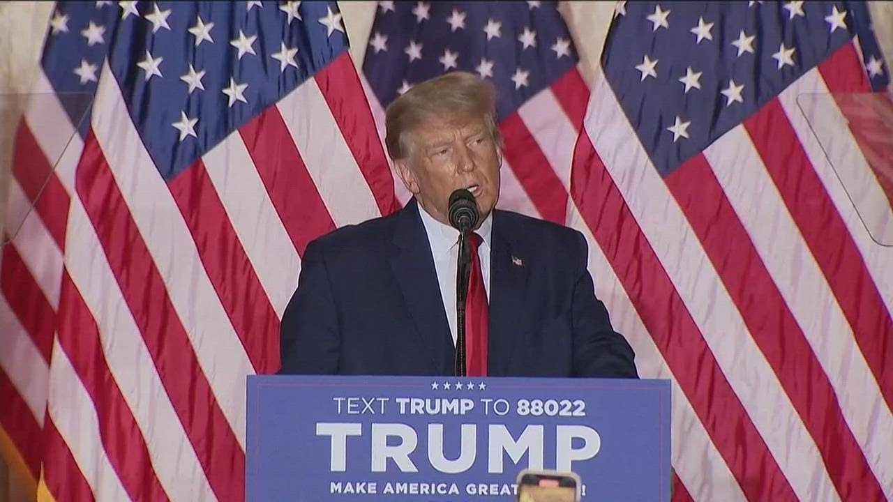 Former President Donald Trump announces bid for second term