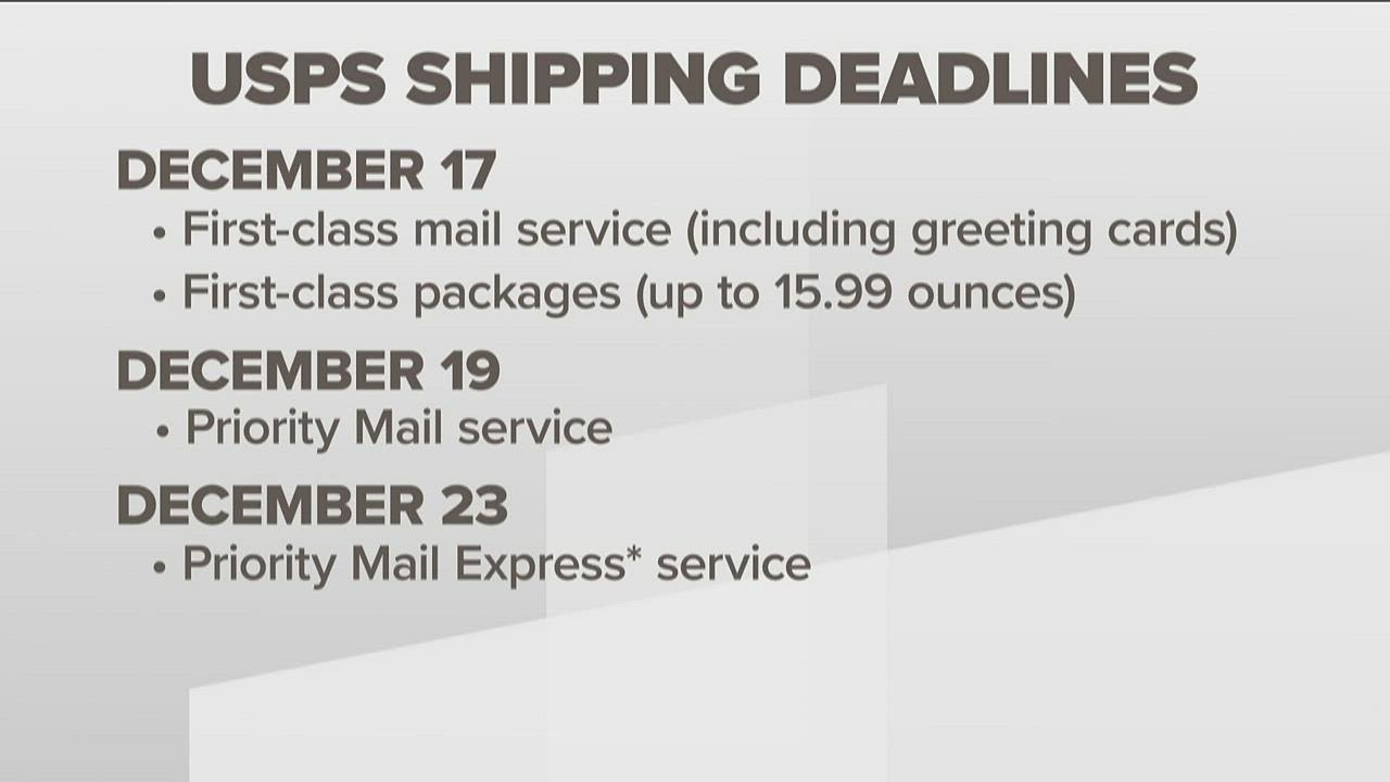 Here are USPS chipping deadlines | Holiday shopping