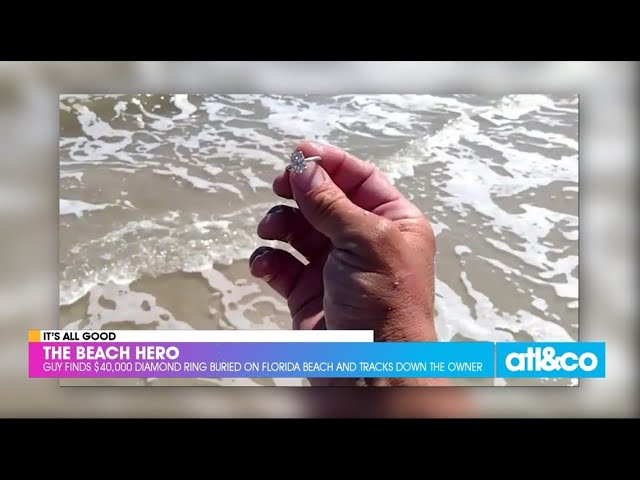 Hero Finds $40,000 Engagement Ring Buried on the Beach