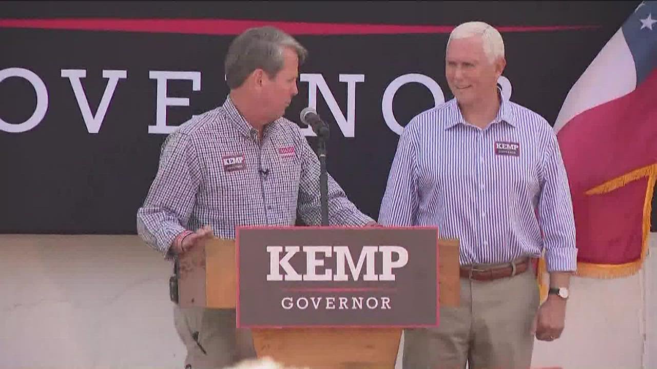 Mike Pence campaigning for Gov. Brian Kemp