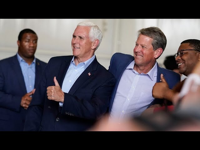 Former Vice President  Pence joins Gov. Kemp in Georgia for campaign event
