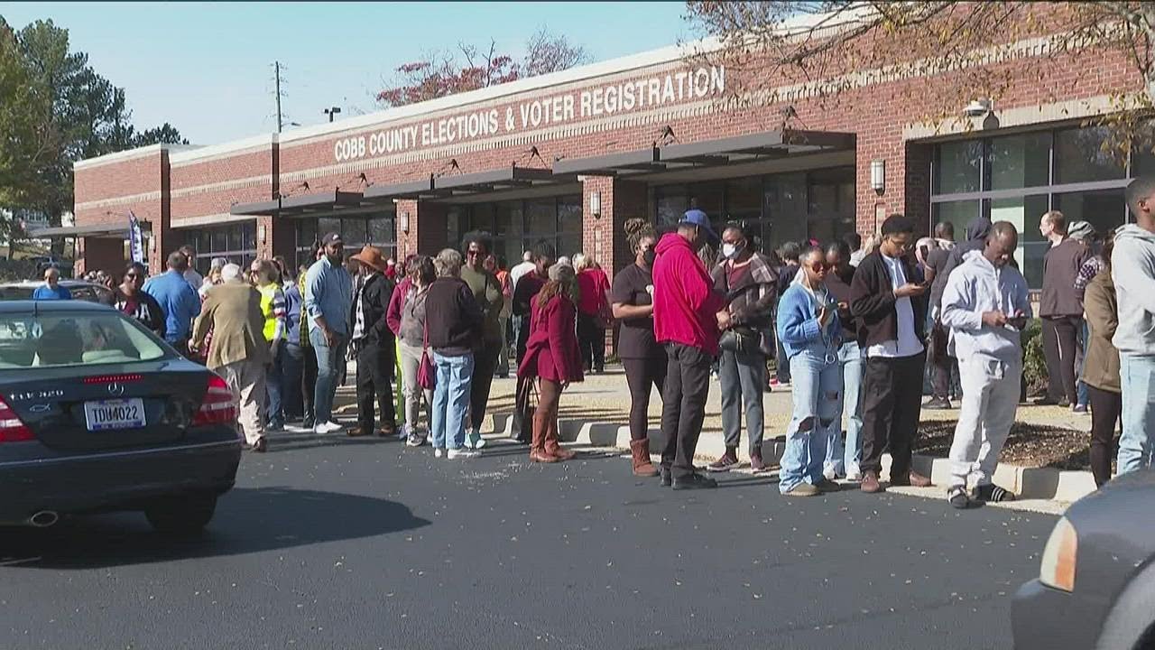Saturday early voting in Georgia brings long lines to polls