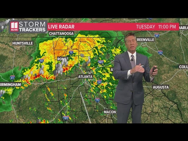 Tracking storms, rain to metro Atlanta | Tues 11 p.m. weather update