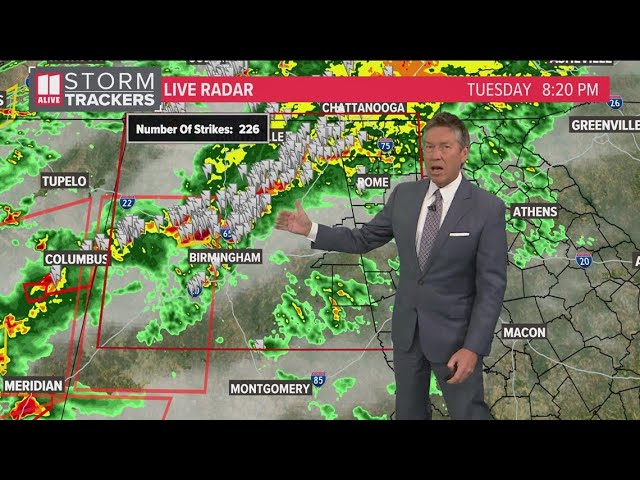 Tracking storms, rain to metro Atlanta | Tues 8 p.m. weather update