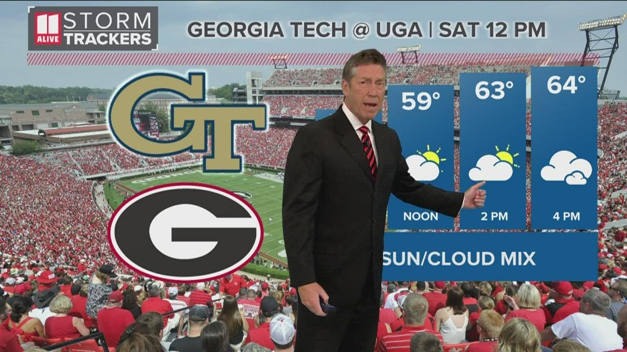 Weather outlook for Georgia vs. Georgia Tech in Athens