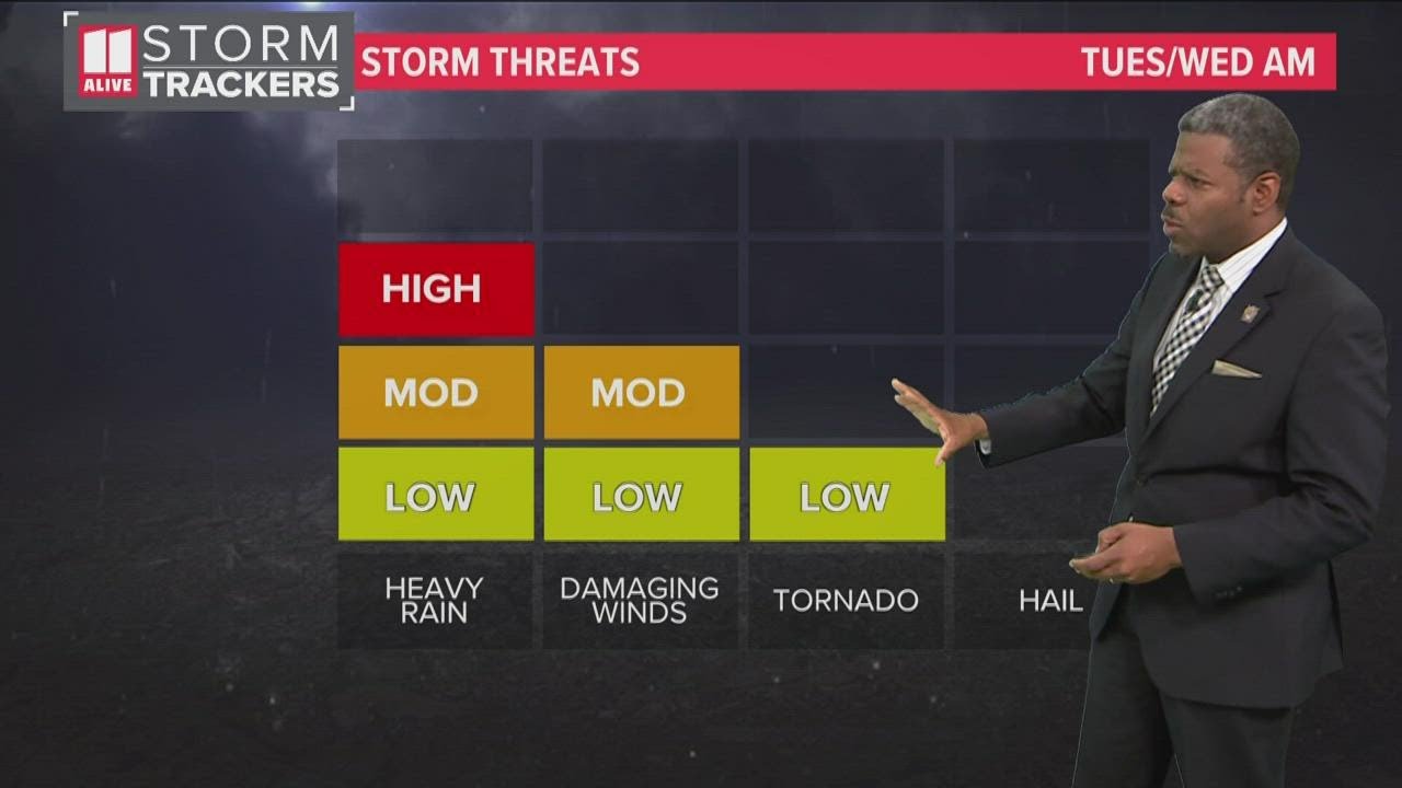 When to expect severe thunderstorms in Georgia