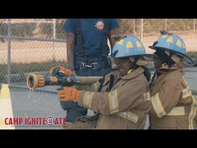 Teen girls get a look at life as a firefighter with Atlanta Fire Rescue's Camp Ignite