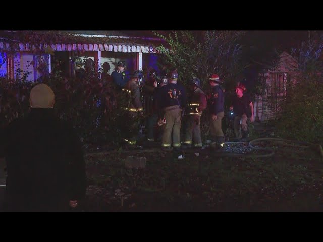 Atlanta firefighter hurt while battling massive house fire