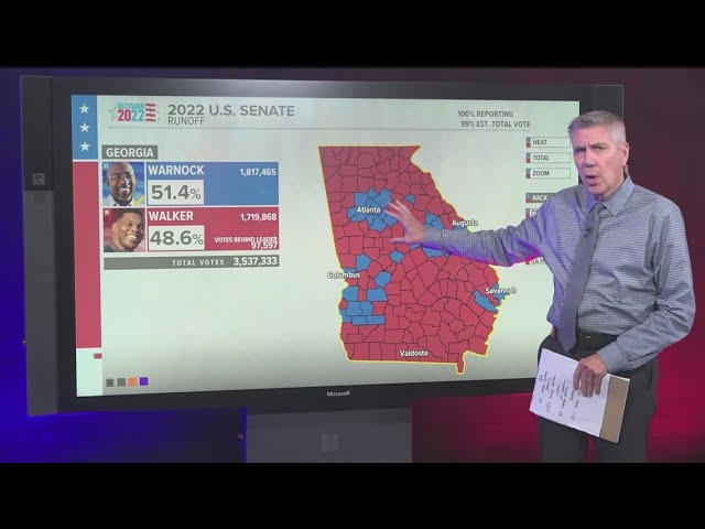 Georgia runoff election | County by county breakdown