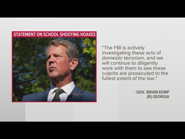 FBI investigating Georgia school shooting hoaxes as 'acts of domestic terrorism,' Kemp says