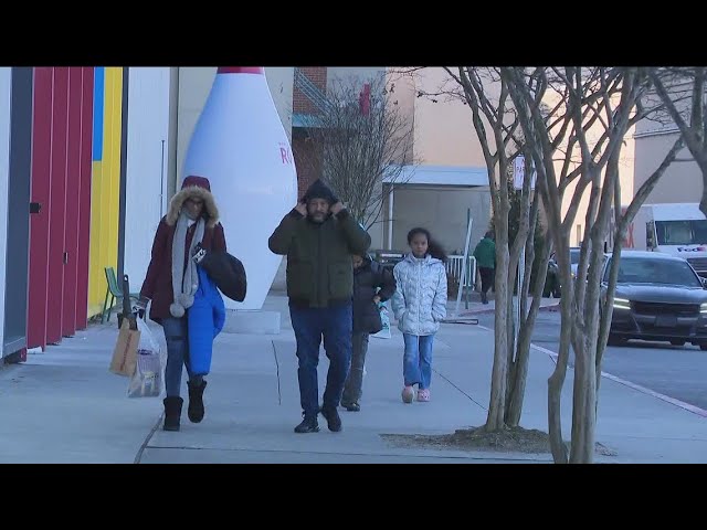 Holiday shoppers out in cold weather across metro Atlanta