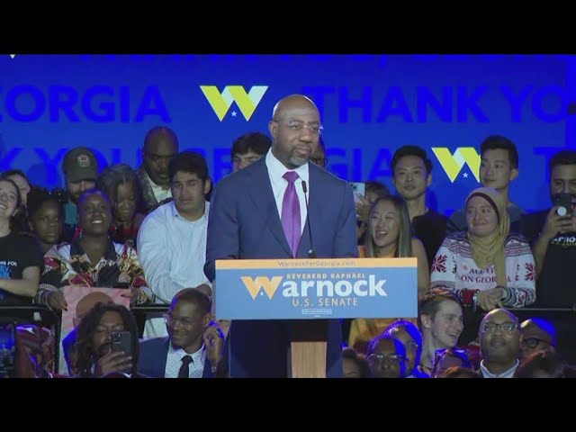 Sen. Warnock thanks mother | Georgia Senate race