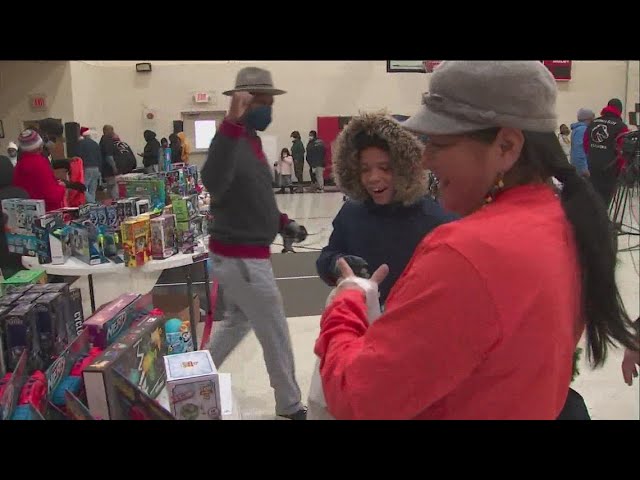 Toys and food given out to underprivileged families in metro Atlanta
