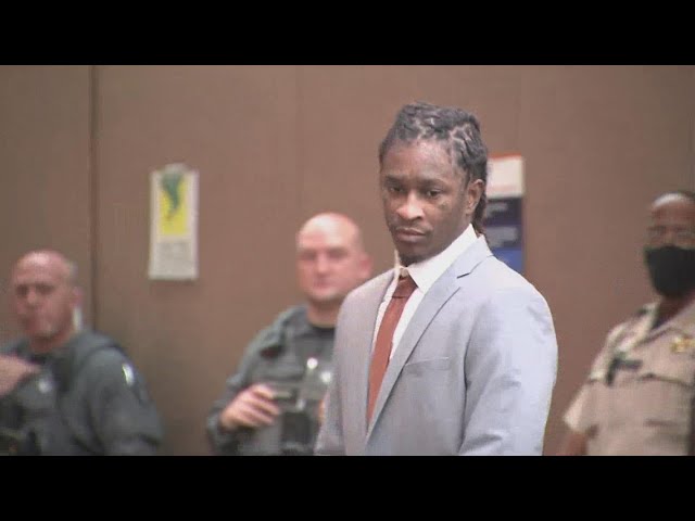 Young Thug enters court for latest hearing