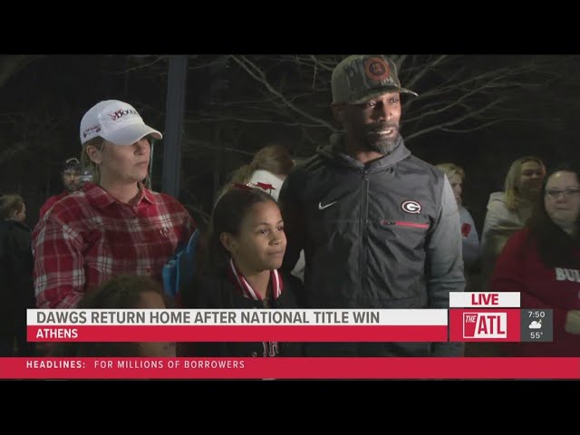 A family affair! Georgia fans see team return to Athens from CFP National Championship