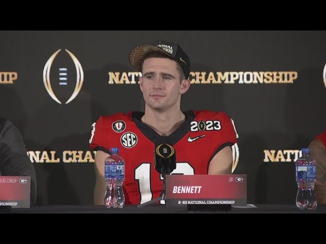 Georgia QB Stetson Bennett answers question about NFL after championship game