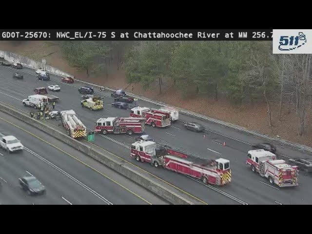 Accident on I-75 near Chattahoochee River