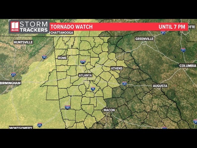 Tornado watch issued as severe weather moves into north Georgia | Live Radar