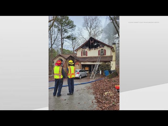 Homeowner, dog helped out of burning Gwinnett County home by neighbor on New Year's Eve