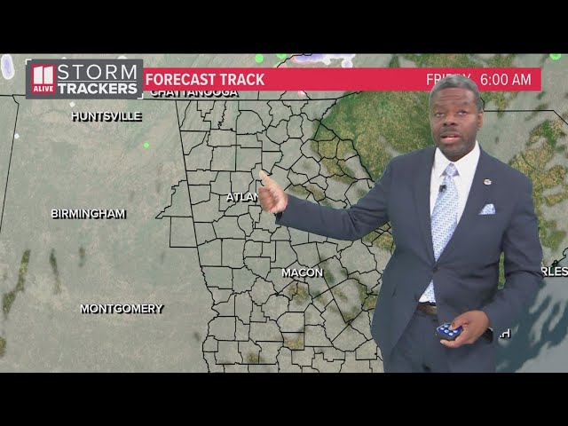 Fast moving storms, damaging winds coming through north Georgia