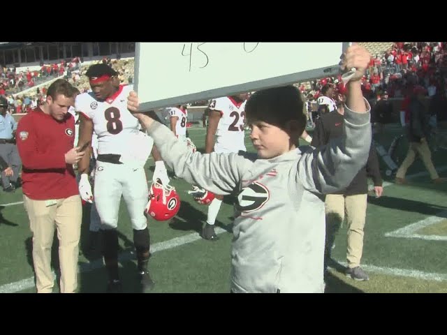 Georgia coach Kirby Smart's son, Andrew, brings passion to football team