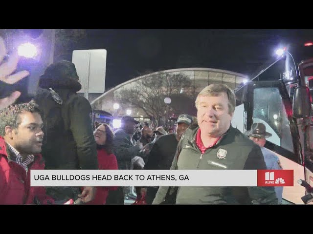 Coach Kirby Smart, Georgia Bulldogs back in Athens after 2023 championship win