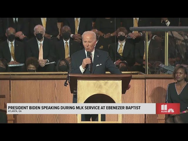 Re-watch: President Joe Biden delivers sermon during MLK service at Ebenezer Baptist Church