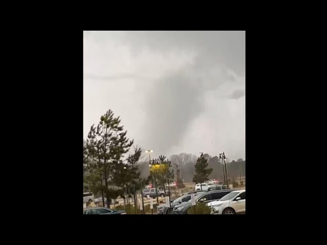 Potential tornado seen near Great Wolf Lodge in LaGrange, Georgia