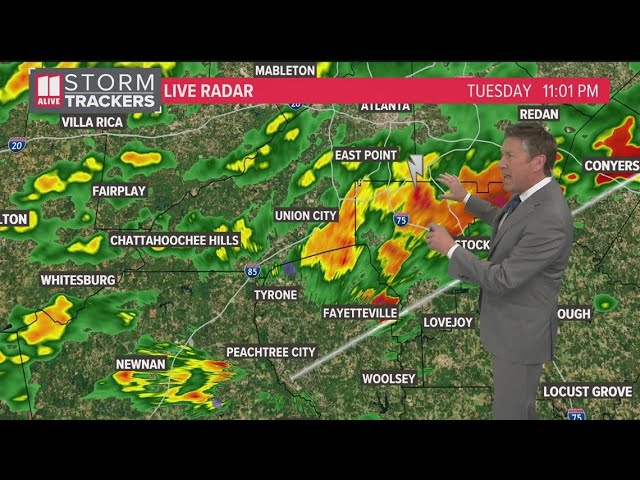 Storms move through metro Atlanta | Tues 11p update