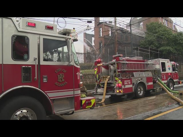 Crews battle large fire on HBCU campus in Atlanta