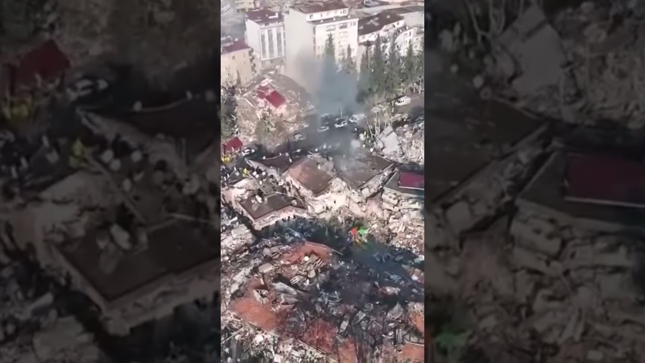 Heartbreaking drone footage shows earthquake damage in Turkey