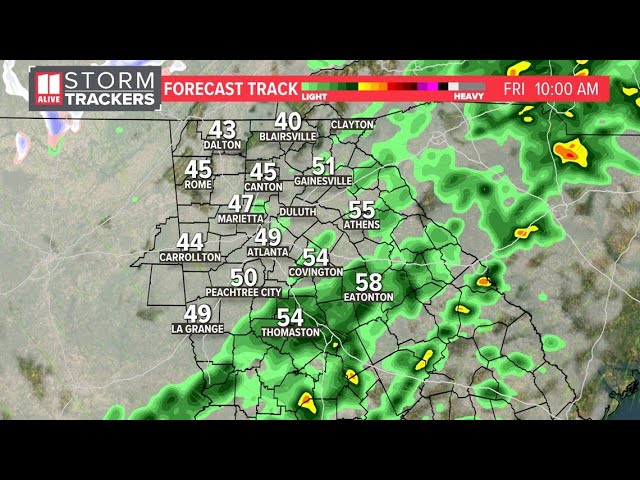 Heavy rain moves through metro Atlanta | Live weather updates