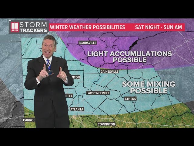 Here's who could see snow this weekend in Atlanta, north Georgia