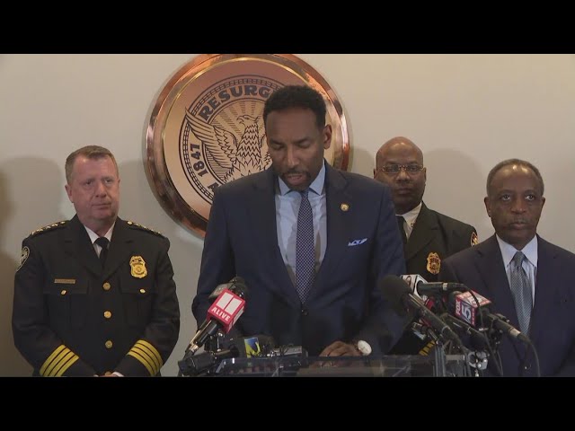 Atlanta Mayor Andre Dickens announces that police training facility construction would move forward
