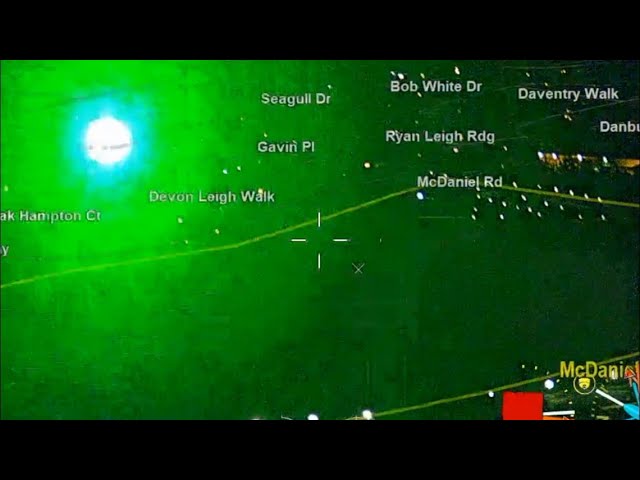 Gwinnet Police helicopter takes direct laser strike, thermal camera spots suspect instantly