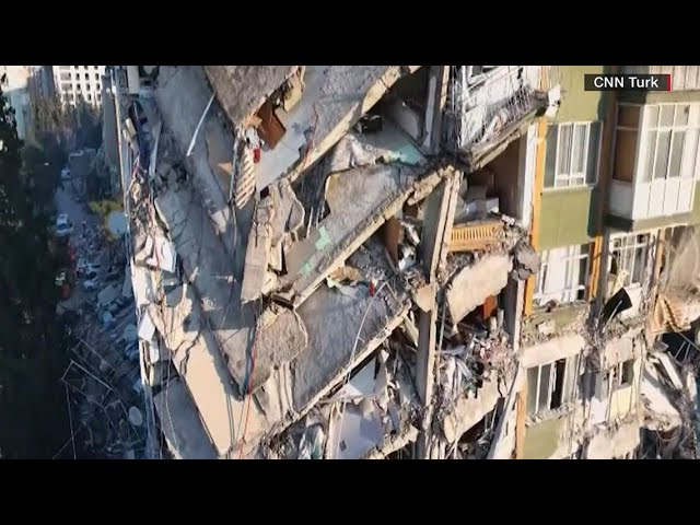 Turkey earthquake damage in Kahramanmaraş | Drone video